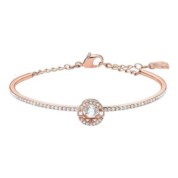 Bracciale Swarovski Braccialetti da donna di design Braccialetti con ciondoli di qualità originale Bracciale a cuore Semplice regalo di San Valentino