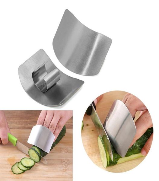 1pc Faca de aço inoxidável Protetor de dedo da mão de mão para cortar fatia Chop Slice Seguro Ferramentas de proteção ao dedo cozinhar8270187