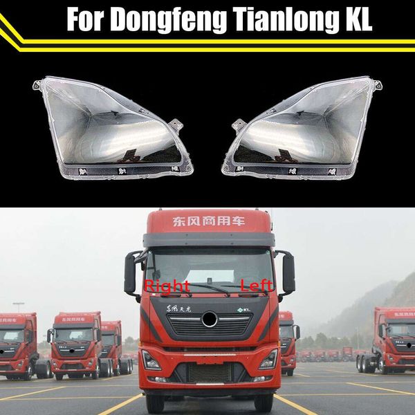 Dongfeng Tianlong için KL Araç Ön Far Lens Cam Otomatik Kabuk Far Far Labhat Head Light Lamba Kapağı Lampcover