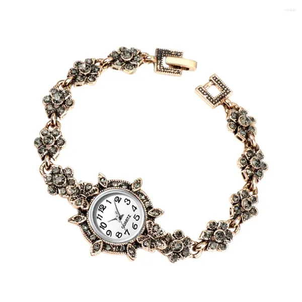 Orologi da polso Guarda il braccialetto per la catena del polso Bracciale bohémien business zinco in lega diamante retrò donna