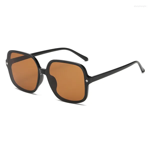 Sonnenbrille 2024 Mode Anti UV Street PO Männlich großer Rahmen Square Minimalist Design Sonnenbrille weiblich