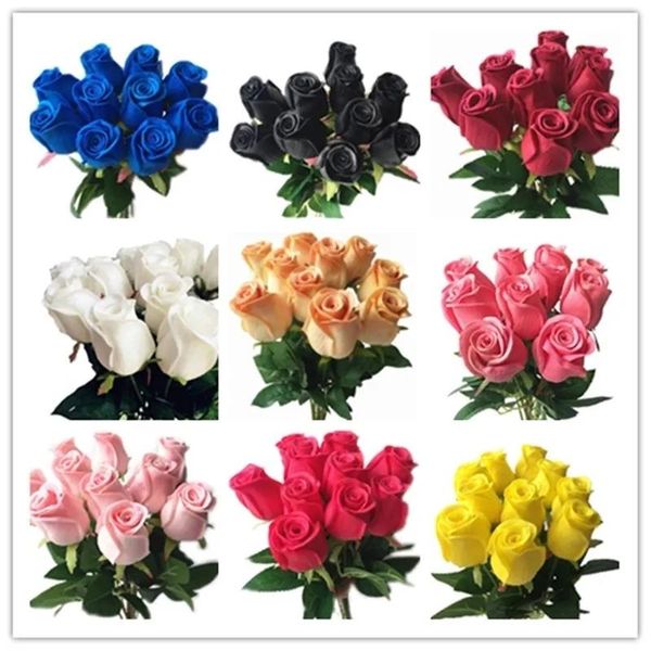 Coroa de grinaldas toque real rosas vermelhas brancas amarelas púrpura pur rosa natural flores artificiais para festa de casamento Flores decorativas y200