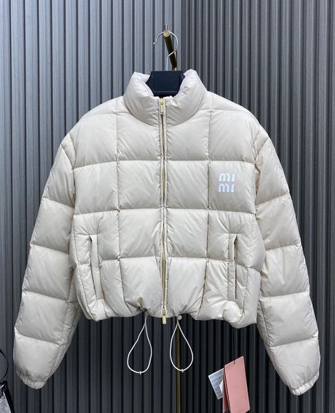 Designer Letra da Sweet Women Impresso Down Duck White Duck Down Apricot Apricot Down Cash Cash Neck Cashstring Design Down Jacket Down