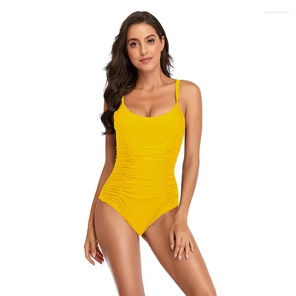 Costumi da bagno femminile conservatore magro magro piccoli costumi da bagno a seno femminile europeo e americano sexy con fila alta bikini cavi.