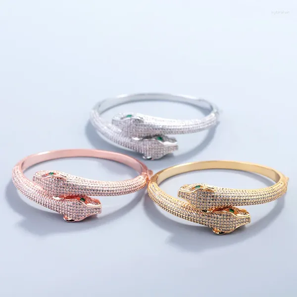 Bileklik Soar East Eşsiz Charm Bangles Kakmı Zirkonleopar Şeklin