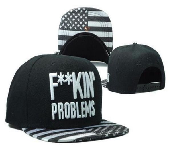 Fuckin Problems USA Flag Brim Baseball Hats and Caps Gorras Bones For Men Snapback Sports Hip Pop Cap Top Top Quality3534571