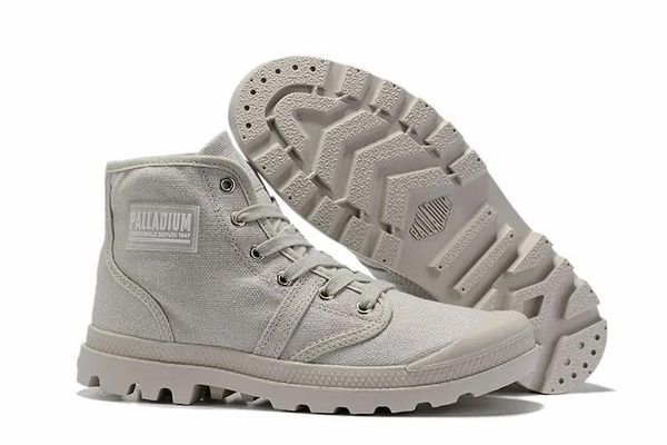 Stiefel Palladium Männer Frauen 2019 Medium Soldaten Sneakers Stiefel Leder -Knöchel Stiefel Frühling Herbst Square Toe Spitzenschuhe Frauenschuhschuhe