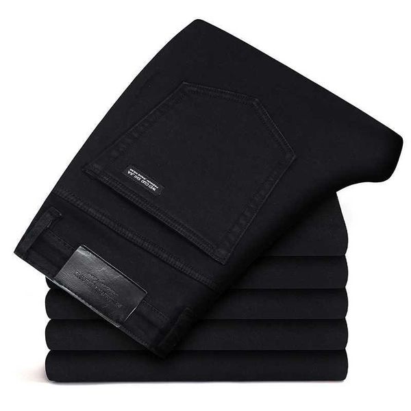 Jeans uomini nuovi uomini jeans jeans black jeans pantaloni uomini vestiti elasticità magro