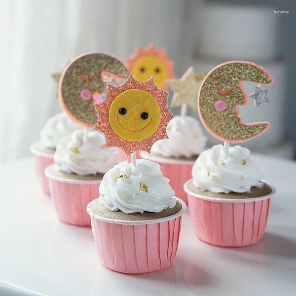 Dekorative Blumen Simulation Cupcakes Sonnenmond Kinderparty Weiche Wear -Pographie Requisiten Creme Creme