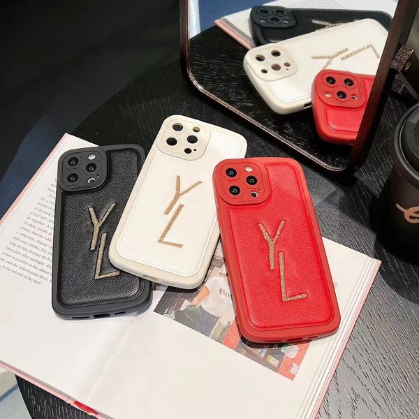 Designer Phone Case in pelle rossa 14 custodia premium iPhone custodia 13 pro max lusso tutto inclusivo wrestling 12 silicone morbido 11