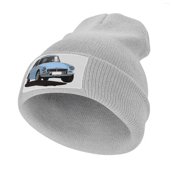 Berets Mg Mgb GT - Иллюстрация светло -голубая вязаная крышка роскошная шляпа Sunhat Golf Male Caps для женщин мужчина