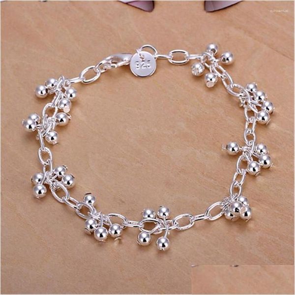 Bracelets de charme Beautif 925 Sier Cor Nice para Wedding Women Chain Breads Fashion Fashion Jewelry Jewelry Drop Drop Delivery Dhd1z