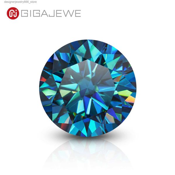 Loose Edelsteine ​​Moissanite Round Cut Novacolor Blue Color VVS1 Premium Edelsteine ​​Lose Diamant Test Passing Edelstein für Schmuck Magen Q231222