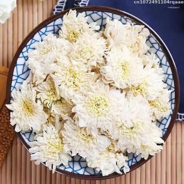 Dekorative Blumen natürlicher Fieberfieber getrockneter weißer Chrysanthemenblume Beutel Kissenfüllung DIY -Duft -Kerzenmischungsmaterial Making Materials