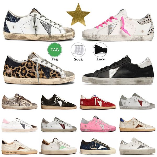 AAA+QUALITÀ Golden Designer Casual Shoes Dow Womens Gooses Luxury Italia Brand Superstar Non fermare mai la stella Old Dirty Low Tops Sneaker