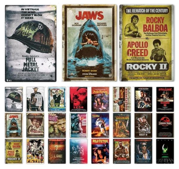 2021 Classic Movie Metal Signs Metal Film Poster Tin Sign Placa Metal Decoração de parede da casa vintage para barra do bar Club Man Cave Famous SIZ7233308