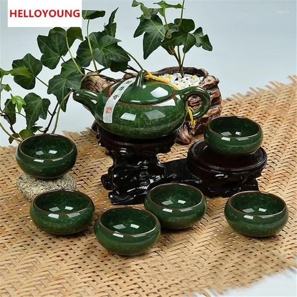 SET DI ATTUALI A TEDE CJ258 di alta qualità 7 pezzi/lotto China dehua colorato tazza di ceramica Binglie tè bellissima protezione ambientale