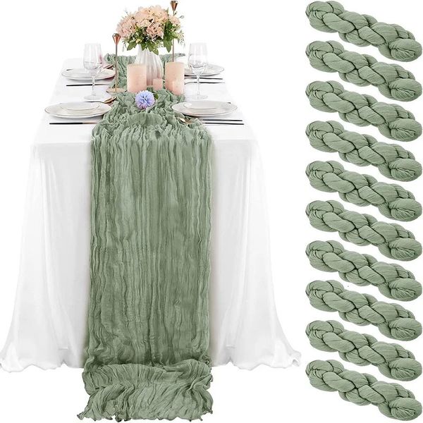 90x300 cm tavolo in tessuto in maglia runner per matrimoni feste di compleanno per la decorazione in tessuto garza in tessuto voclottimo cover da tavolo torsione 231221
