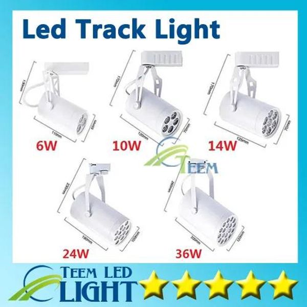 Lights Ce Rohs ul светодиодная трасса Light 6W 10W 14W 24W 36W 120 угла луча Светодиодный потолок Spotlight AC 85265V Светодиодное освещение