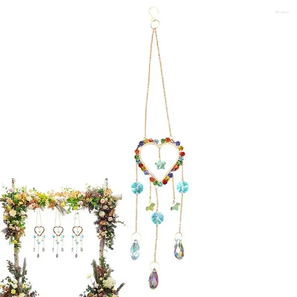 Decorazioni da giardino Star Sun Catcher Moon Heart Shape Maker Rainbow Prism Sparkle Bangings Crystals Fade per la finestra