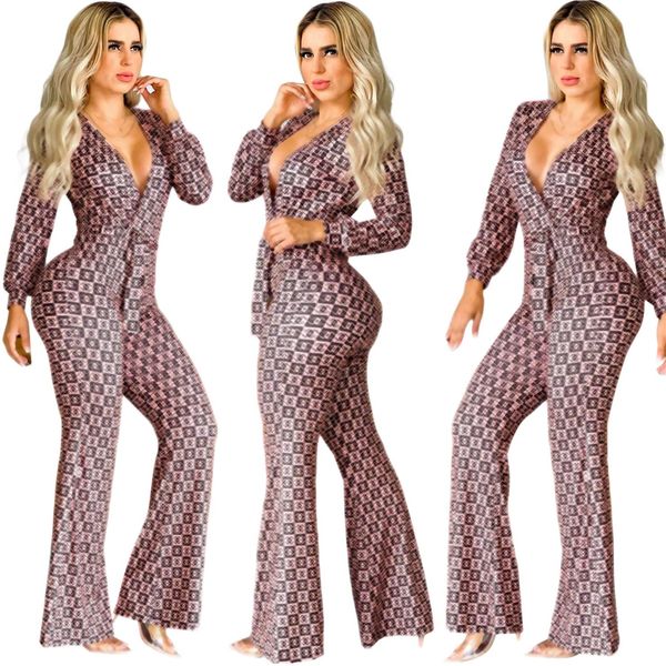 Jumpsuit für Frauen, Modemarke Designer Sexy Slim Fit Long Sleeved Jumpsuit