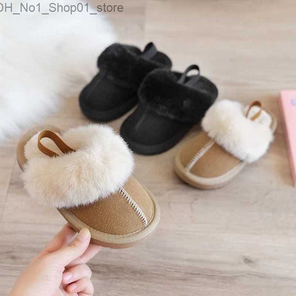 Atletico per bambini inverno all'aperto Scarpe per ragazze per ragazze in casa casual cotone kids calda e stiramento peli sliccettale per ragazza q231222