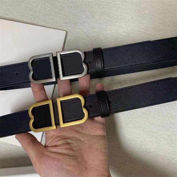 Designer Men Women Belt B Cinturão de couro de luxo Cintura unissex Fashion Letter Buckle 2 Styles Brand Brand Cintura Ceintures