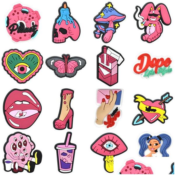 Acessórios para peças de sapatos Girls Halloween Fun Charms Wholesale Childhood Memories Funny Gift Cartoon PVC Decoration Buckle Rubber Mold Otzxt