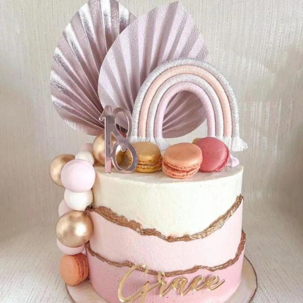 Festivo suprimentos bolo inserir design exclusivo decoração de design manual 3d meninas assando suprimentos de aniversário