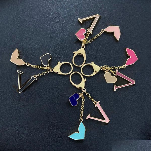 Keychains colhedores moda moda de luxo estilista keychains clássicos de alta qualidade masculino letra de fivela sier Gary Keyrings feminino b dhjq9