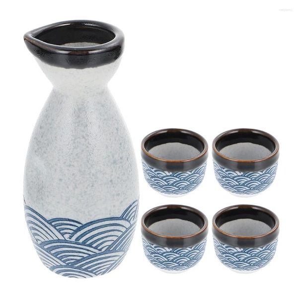 Bicchieri da vino in vetro in ceramica set di riso fine di riso giapponese e ceramica saki