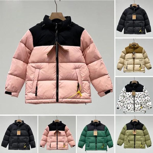 Coat Kids Coat Hildren nf Down North Designer Face Winter Jacket Girls Giovani Outdoor Warm Parka Black Puffer Jackets Stampa per lettera