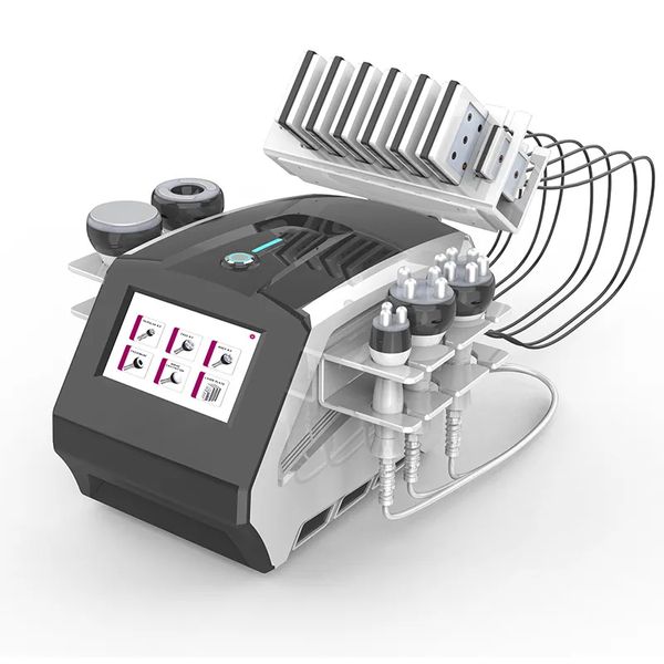 6 In1 Laserlipolyse + 40k Kavitation + Körper RF + Vakuum Biopolar RF Machine Beauty Slimming Instruments Verlust Gewicht