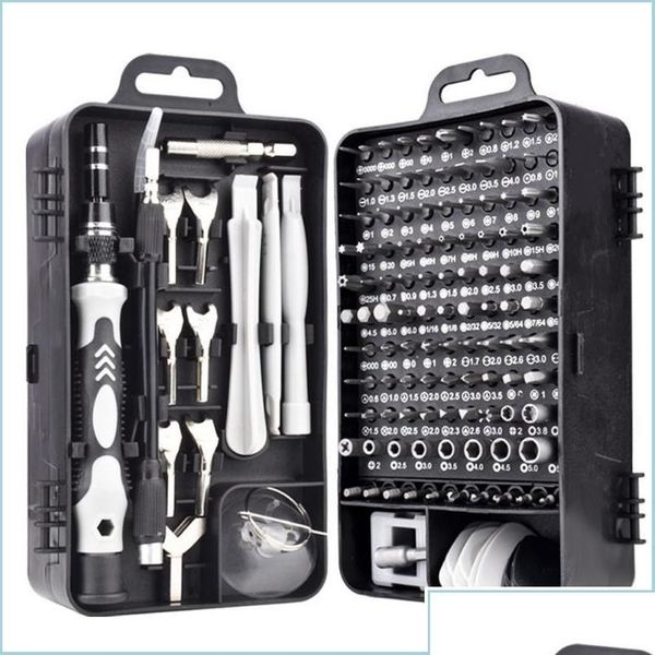 Profissional Hand Tool Conjuntos Mini Case para reparo 135 em 1 Chave de fenda Conjunto de encerramento Bit Bit Kit Ferramentas de telefone celular Torx dr dha32