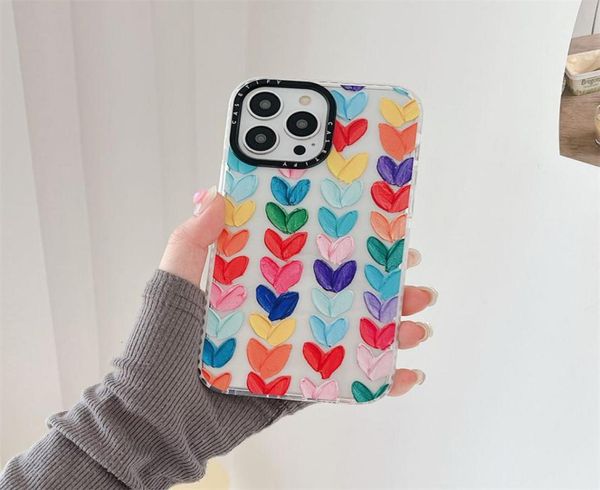 Designer-Handyhüllen CASETIFY iPhone-Hülle für 15 14 Pro Plus 13 Promax 12 Xs Xr Xsmax X Graffiti Colorful Love Phonecase Cover Max-Hülle