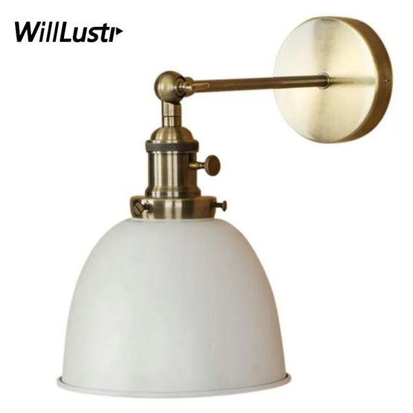 Lampen Industrielle Retro -Wandlampe Vintage schmiedeeisen schwarz weiße Wandleuchter Lobby Schlafzimmer Hotel Corridor Restaurant Café Shop Bar LOF