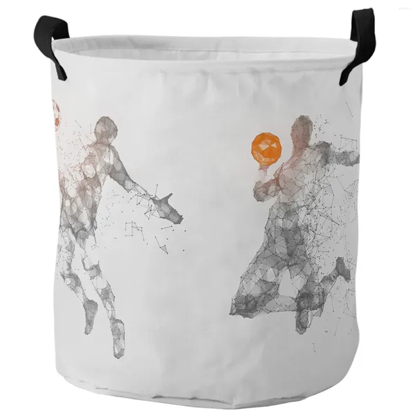 Bolsas de lavanderia Ball Sports Football Basketball cesta suja