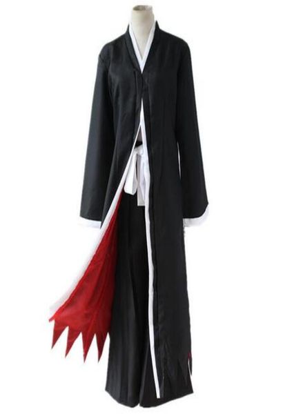 Anime Bleach Death Kurosaki Ichigo Cosplay Kostüm Shinigami Tod Kimono Full Set Schwarzer Tapferen Cloak Hosengürtel 4697913