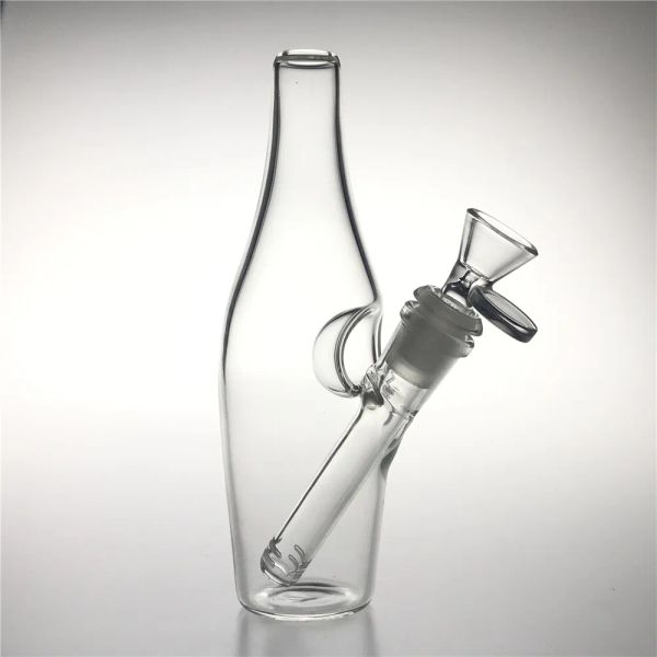 7 inç cam beher bong ile 14mm dişi nargiler downstem erkek kase kalın şişe dab teçhizat su bonglar geri dönüştürücü orta kuleler ll