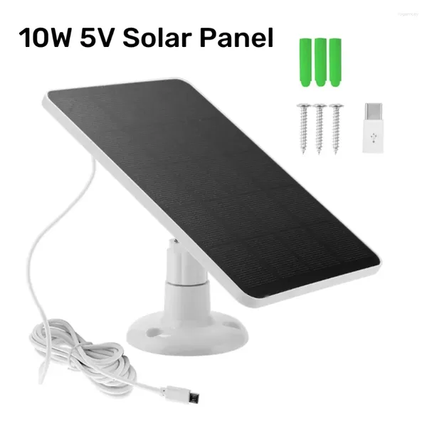 Pannello solare esterno impermeabile con micro porto di tipo C di tipo C 3 metri Ricarica 5V per la ventola del telefono Eufy Wyze Battery Camera