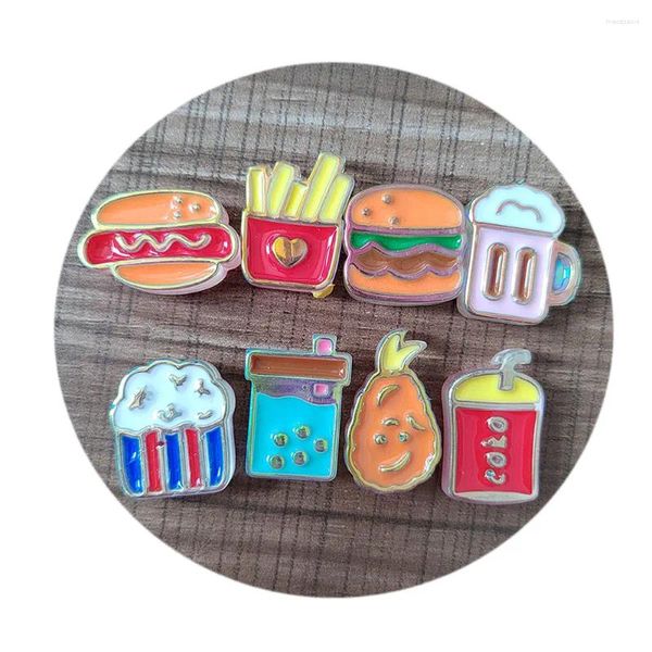 Dekorative Blumen Cartoon Brot Hamburger Chips Flachback Harz Cabochon Kawaii Mini Food Play Scrapbooking Handwerk Haarbögen DIY Telefondekoration