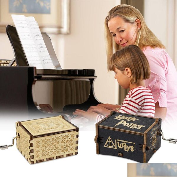 China Style Souvenir Top Sale Music Boxs all'ingrosso per l'anniversario regalo di Natale Regalo di Natale un unico Beautif Hand Cranked intagliato DHR5V