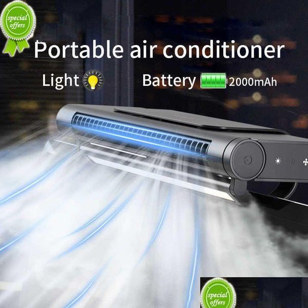 Outro jardim doméstico novo ar condicionado portátil Fan elétrico recarregável refrigerador ajustável com o escritório de luz noturna de teto silencioso hangi dhyov