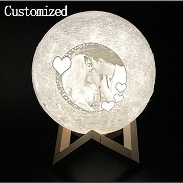 Benutzerdefinierte LED -Tischlichter Mond Nachtlicht Einfache Innenbeleuchtung Lebende Studienlampe Custom Lampen Kreativität Hochzeit Geburtstagsgeschenk Cu232t