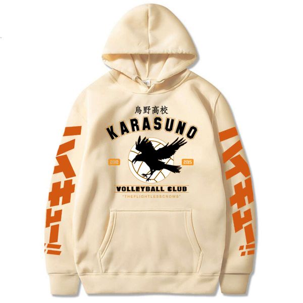 Novo haikyuu anime capuz masculino homem haruku moletom karasuno high school estampar vôlei vôlei sportswear cosplay roupas