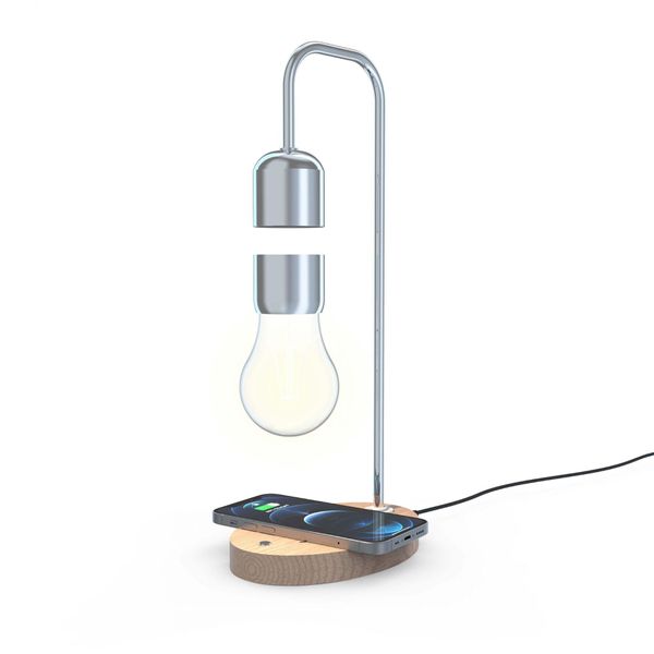 Kostenlose hippee magnetische Levitation Floating Lamp LED -Lampenlampe mit drahtloser Ladung für Mobiltelefon