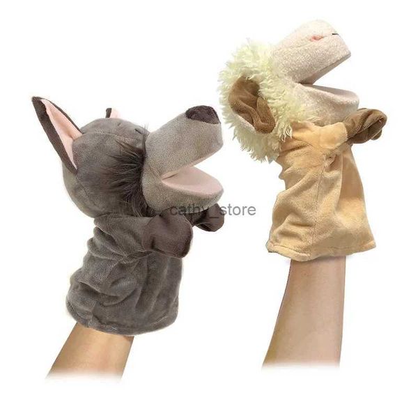 Puppets recheados de animais de pelúcia brinquedos de mão de mão boneca kawaii bonecas educacionais brinquedos para bebês leão leão coelho de macaco -macaco presentel2312222