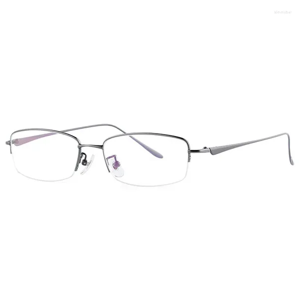 Óculos de sol enquadra os óculos de titânio puro Estrutura de moldes homens meio miopia glasses designer de prescrição Optical 841 pernas finas