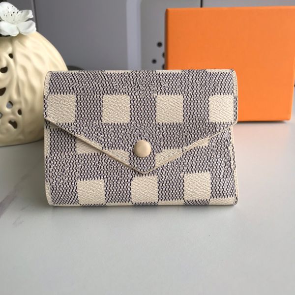 Scheckbuch -Cover -Kartenhalter Luxus Handgelenk Karten Brieftasche Kurzer Brieftasche Designer Name Marke Geldbörse 2024 Echtes Leder Mehrere Styles Bohnengeld Clip Hochqualitativ hochwertige Taschen