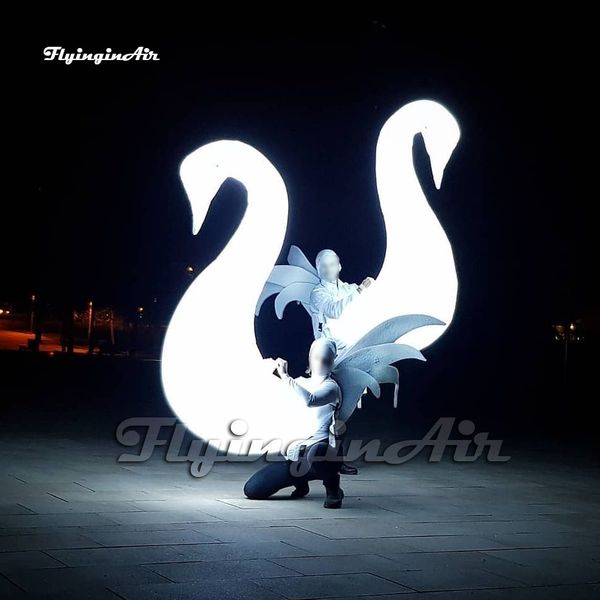 Элегантный парад Parade White Olluminated Walking Costume Swan Costum